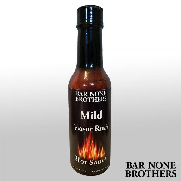 Product Photo of Bar None Brothers 5oz bottle of Mild Flavor Rush Hot Sauce.